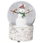ショッピングsnowman スノーグローブ 雪 置物 131671 Snowman with Cardinal Friends 6 Inch Resin Musical Snowglobe Plays Hol