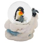スノーグローブ 雪 置物 30045A Elanze Designs Mommy Penguin and Chicks Iceberg Snow Slide Bird Antarc