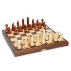 ボードゲーム 英語 アメリカ 11-0111 WE Games- Foldable Wood Travel Chess Set- 11.5 in Walnut Board