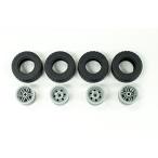 レゴ テクニックシリーズ 43234-735 LEGO New Black Tire 49.5x20 (x4) and Light Bluish Gray Wheel 30.4