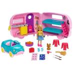 バービー バービー人形 FXG90 Barbie Club Chelsea Toy Car &amp; Camper Playset, Blonde Chelsea Small Doll,