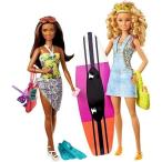 バービー バービー人形 ERBYERYB Barbie Pink Passport 2 Pack Camping Adventure Dolls Gift Set, Brown