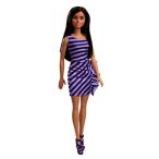 バービー バービー人形 FXL69 Barbie Doll, Brunette, Wearing Purple Striped Dress