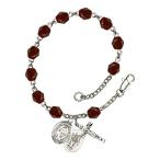 Bonyak Jewelry ブレスレット ジュエリー RB6000GTS-9078 Miraculous Silver Plate Rosary Bracelet 6mm J