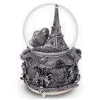 スノーグローブ 雪 置物 unknown Paris Snow Musical Globe with Color Changing LED Lights, Eiffel Tower