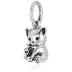 パンドラ ブレスレット チャーム 798011EN16 PANDORA Jewelry Kitty-Cat Dangle Sterling Silver Charm