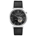 腕時計 ブローバ メンズ 96A234 Bulova Classic Automatic Men's Stainless Steel with Black Leather Stra