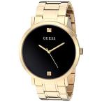 腕時計 ゲス GUESS U1315G2 GUESS Men Analog Quartz Watch with Stainless Steel Strap, Gold-Tone/Black, 21.8