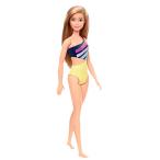 バービー バービー人形 GHW41 Barbie Doll, Blonde, Wearing Colorful Cut-Out Swimsuit, for Kids 3 to 7