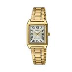 腕時計 カシオ レディース LTP-V007G-9BUDF Casio LTP-V007G-9B Women's Rectangular Gold Tone Stainless