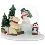 ショッピングsnowman スノーグローブ 雪 置物 PM-37 Snowman, Polar Bear and Penguins Mini Water Snow Globe