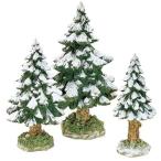 デパートメント56 Department 56 置物 56.52615 Department 56 Village Snowy Scotch Pine (Set of 3)