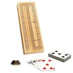 ボードゲーム 英語 アメリカ 31-5203 WE Games 3 Player Wooden Cribbage Set - Easy Grip Pegs and 2 De