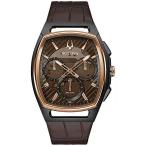 腕時計 ブローバ メンズ 98A264 Bulova Men's CURV Chronograph Brown Leather Strap Watch | 41.65mm | 98