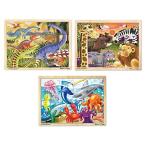 ジグソーパズル 海外製 アメリカ 93477 Melissa & Doug Jigsaw Puzzle Bundle (Dinosaur,Safari and Oc