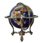 スノーグローブ 雪 置物 330-GT-BLUE-SILVER-USACA Unique Art 21-inch Tall Blue Lapis Ocean Table Top G