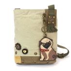 chala バッグ パッチ 903PG0 CHALA Womens' Canvas Patch Crossbody Handbag with Keyfob- Sand (Pug)