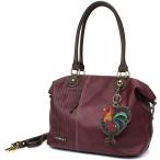 chala バッグ パッチ CHALA Laser Cut Crossbody Shoulder bag Tote Bag Faux Leather Plum (Rooster)
