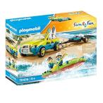 プレイモービル ブロック 組み立て 70436 Playmobil Beach Car with Canoe