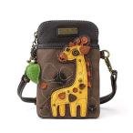 chala バッグ パッチ chl-cellcrsbdy-giraffe CHALA Cell Phone Crossbody Purse-Women PU Leather/Canvas Mult