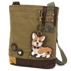 Yahoo! Yahoo!ショッピング(ヤフー ショッピング)chala バッグ パッチ CHALA Patch Cross-Body Women Handbag Canvas Messenger Bag - Corgi - Olive