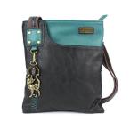 chala バッグ パッチ CHALA Crossbody Cell Phone SWING Bag Vegan Leather (Teal Black- Cat)