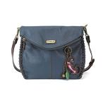 chala バッグ パッチ CHALA Charming Crossbody Bag Shoulder Handbag With Flap Top and Zipper Navy/Pewter (