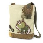 chala バッグ パッチ CHALA Womens' Canvas Patch Crossbody Handbag with Keyfob- Sand (Triceratops - Sand)