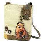 chala バッグ パッチ CHALA Patch Cross-Body Women Handbag, Sand Color Canvas Messenger Bag - Two Bears -