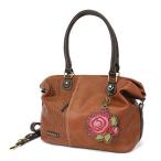 chala バッグ パッチ CHALA Laser Cut Crossbody Shoulder bag Tote Bag Faux Leather - Red Rose - Brown