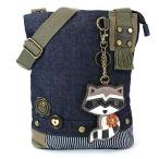 chala バッグ パッチ 903RC1 CHALA Patch Cross-Body Women Handbag, Canvas Messenger Bag, Raccoon - Denim B