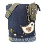 chala バッグ パッチ Chala Handbag Patch Cross-body Messenger Bag -Denim Blue (White Bird Coin Purse)