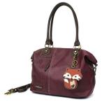 chala バッグ パッチ CHALA Laser Cut Crossbody Shoulder bag Tote Bag Faux Leather Plum (Fox)