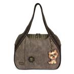 chala バッグ パッチ Chala handbags Large Bowling Tote Bag (Stone Grey) Dog Lovers Collection (Yorkie)