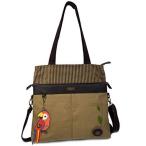 chala バッグ パッチ CHALA Canvas Convertible Stripe Work Tote with Chala Key-Fob in Light Olive (Red Par