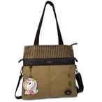 chala バッグ パッチ CHALA Canvas Convertible Stripe Work Tote with Chala Key-Fob in Light Olive (Coin Pu