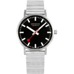 腕時計 モンディーン 北欧 A6603036016SBW Mondaine Classic Official Swiss Railways Watch | Black/Meta