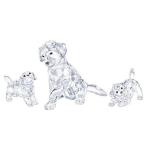 スワロフスキー クリスタル 置物 SWAROVSKI Crystal 3-Piece Labrador Family - Mother (#5399004), Pl