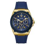 腕時計 ゲス GUESS U1049G9 Guess Men Stainless Steel Quartz Watch with Silicone Strap, Blue, 27 (Model: U1