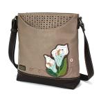 chala バッグ パッチ MN03214-374 CHALA Handbag Sweet Messenger Mid Size Tote Bag - Calla Lily Warm Gray