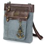 chala バッグ パッチ Chala GEMINI Crossbody PU Leather Messenger Bag Indigo - Anchor