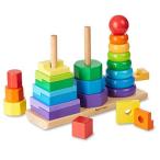 メリッサ&ダグ おもちゃ 知育玩具 MND567 Melissa & Doug Geometric Stacker - Wooden Educational Toy