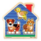 メリッサ&amp;ダグ おもちゃ 知育玩具 2055 Melissa &amp; Doug Pets Jumbo Knob Wooden Puzzle
