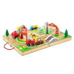 メリッサ&ダグ おもちゃ 知育玩具 30142 Melissa & Doug 17-Piece Wooden Take-Along Tabletop Farm, 4
