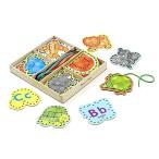 メリッサ&ダグ おもちゃ 知育玩具 9490 Melissa & Doug Alphabet Wooden Lacing Cards With Double-Sid