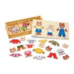 メリッサ&amp;ダグ おもちゃ 知育玩具 3770 Melissa &amp; Doug Mix 'n Match Wooden Bear Family Dress-Up Puz