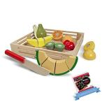 メリッサ&amp;ダグ おもちゃ おままごと BCC9557H0 Cutting Fruit Set (18pcs): Wooden Play Food Set &amp; 1