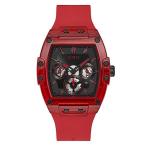腕時計 ゲス GUESS GW0203G5 Guess Men's Polycarbonate Quartz Watch with Silicone Strap, Red, 24 (Model: GW