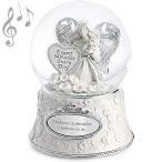 スノーグローブ 雪 置物 704238 THINGS REMEMBERED Engraved Religious Miracle Angel Musical Snow Globe,