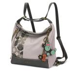 chala バッグ パッチ S913PD5 CHALA Retro Convertible Purse - Mini Keychain Poodle - Gray